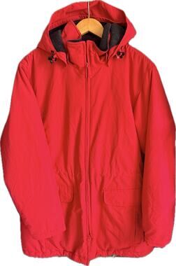 Lands’ End Parka Women’s Medium Jacket Insulated outdoor Coat Red Winter